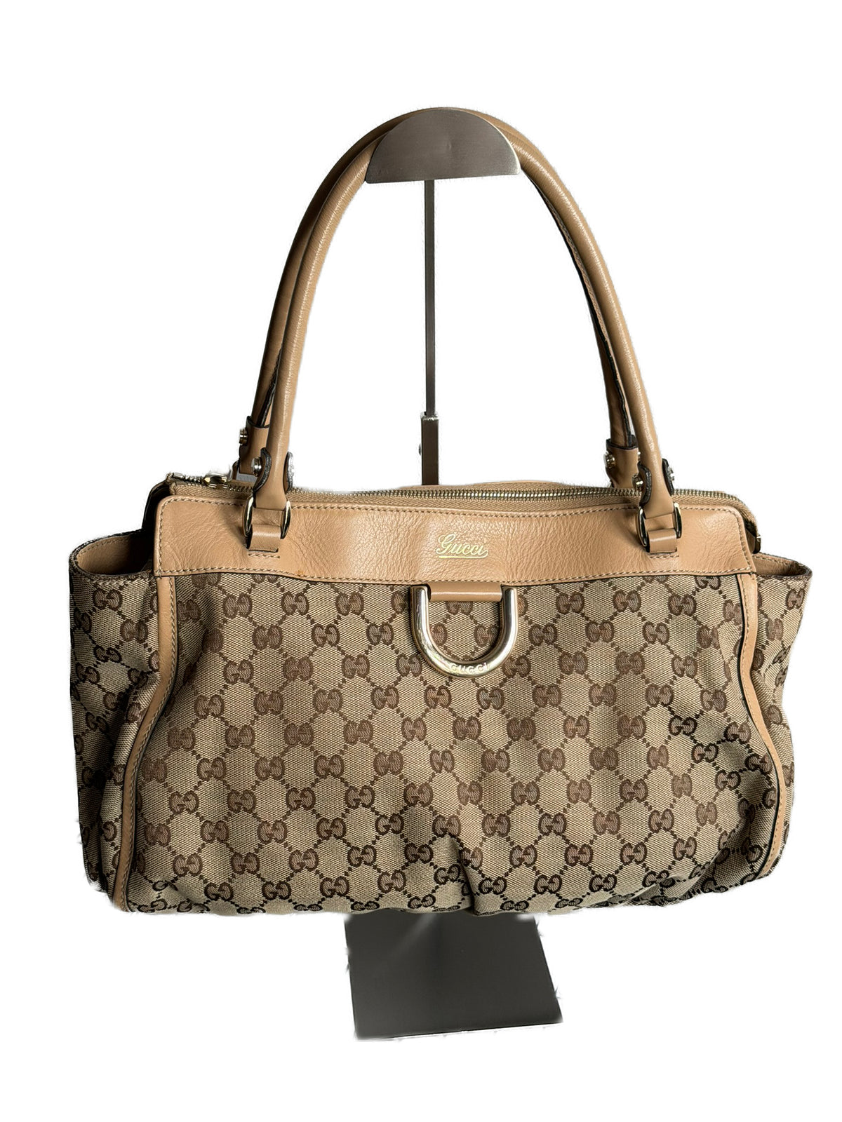 GUCCI GG Canvas Tote Bag Brown