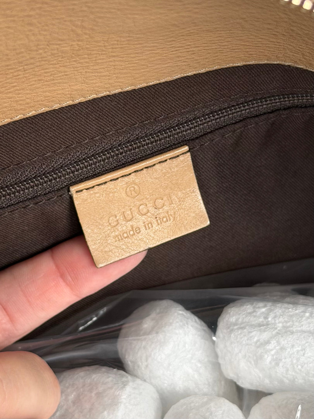 GUCCI GG Canvas Tote Bag Brown
