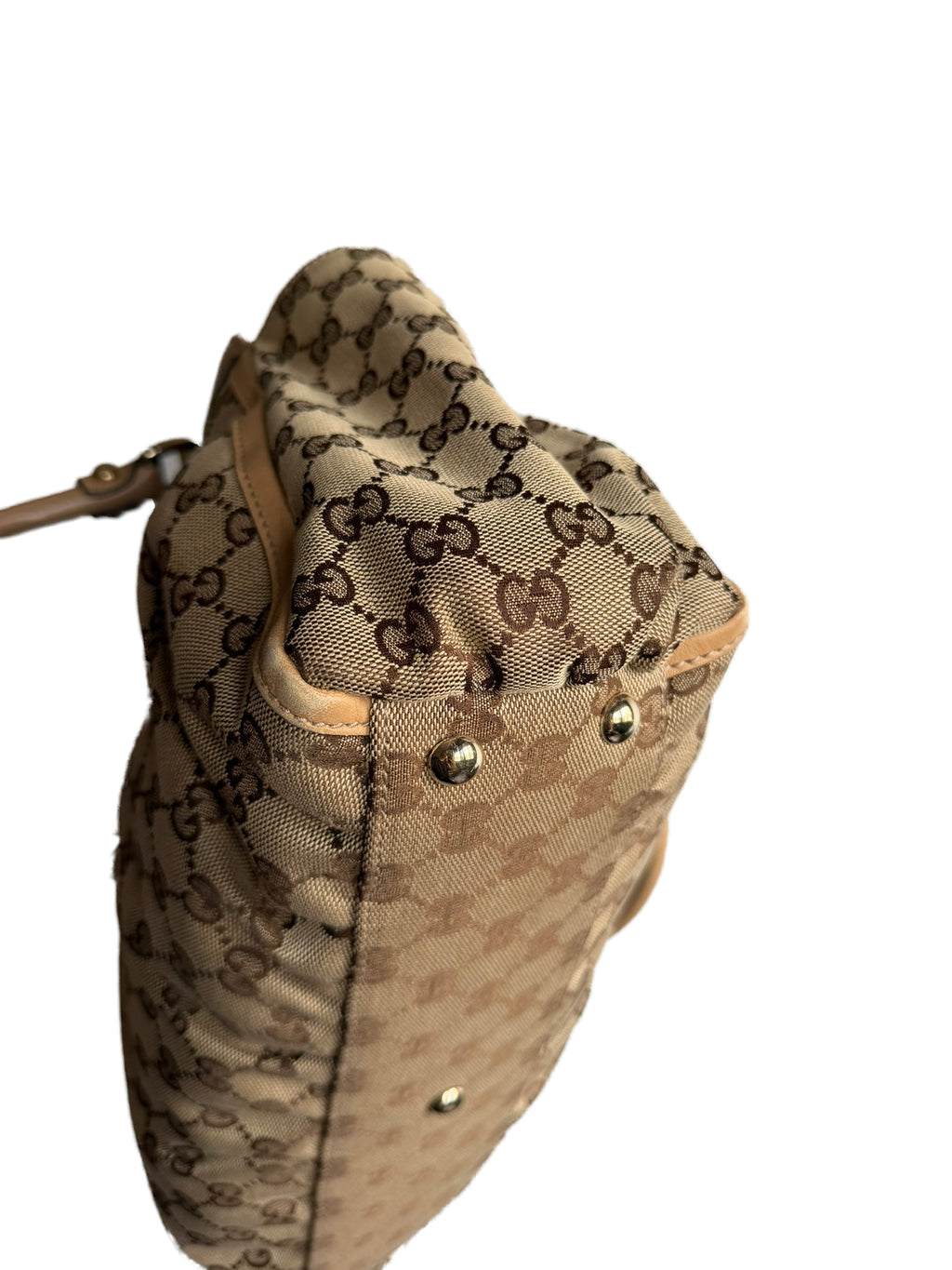 GUCCI GG Canvas Tote Bag Brown