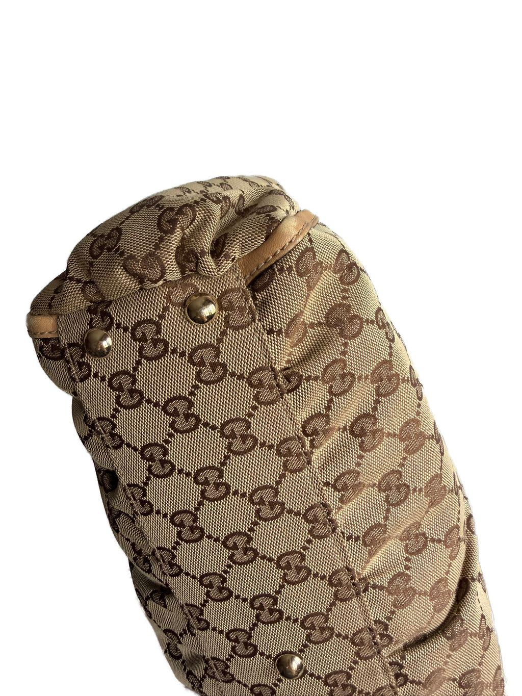 GUCCI GG Canvas Tote Bag Brown
