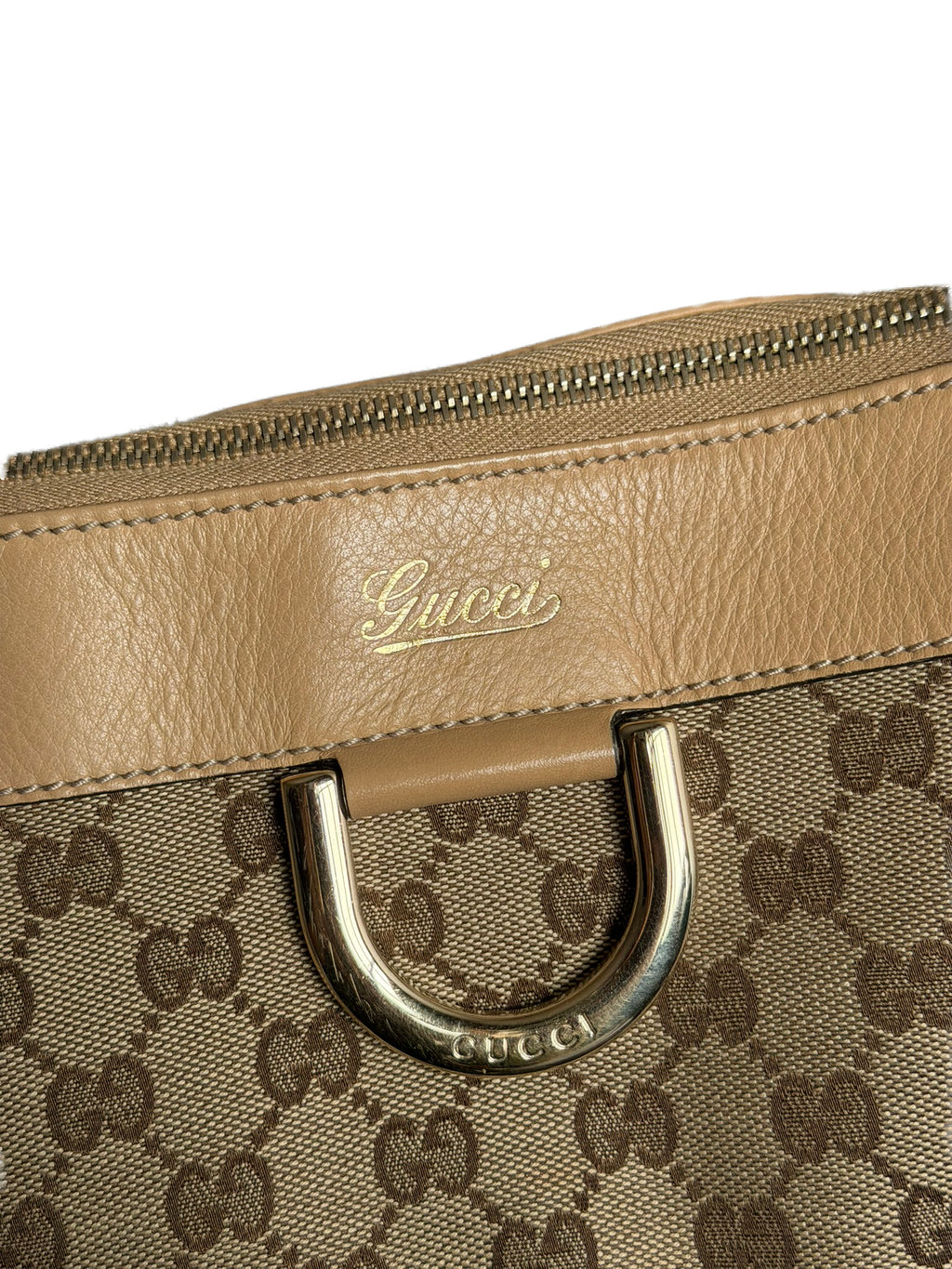 GUCCI GG Canvas Tote Bag Brown