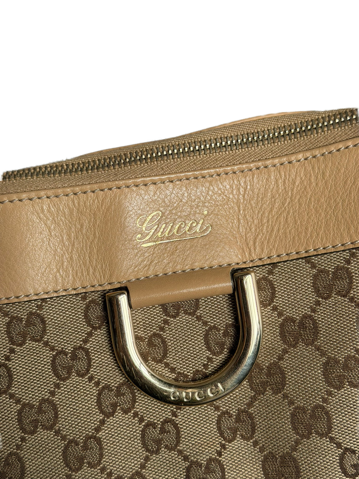 GUCCI GG Canvas Tote Bag Brown