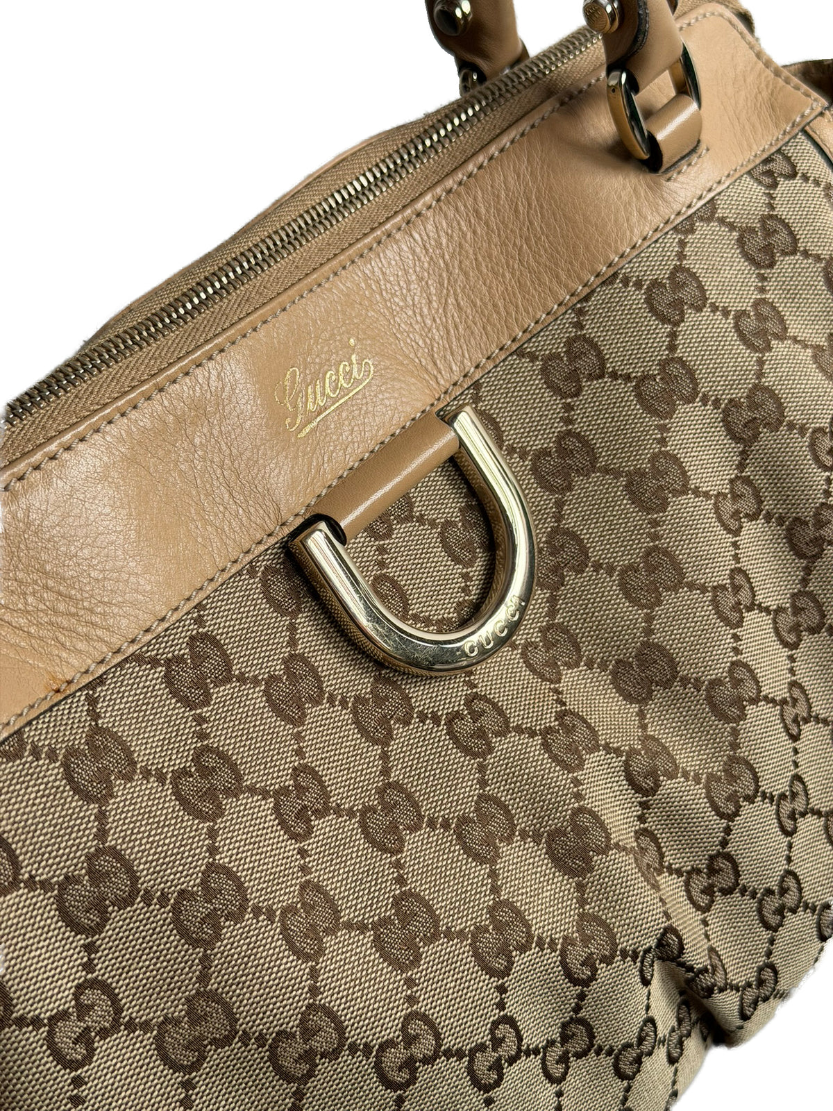 GUCCI GG Canvas Tote Bag Brown