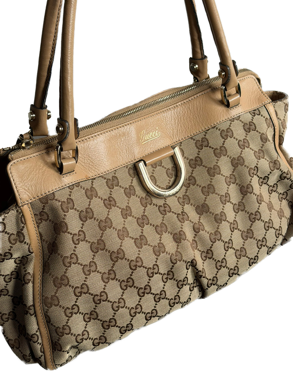 GUCCI GG Canvas Tote Bag Brown