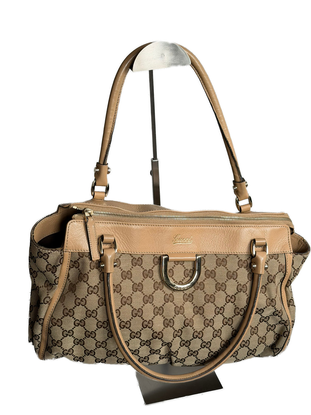 GUCCI GG Canvas Tote Bag Brown