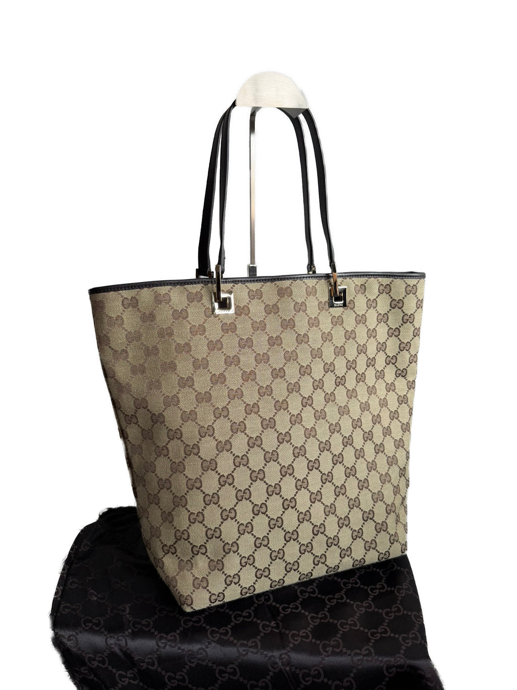 GUCCI GG Canvas Beige Tote Bag