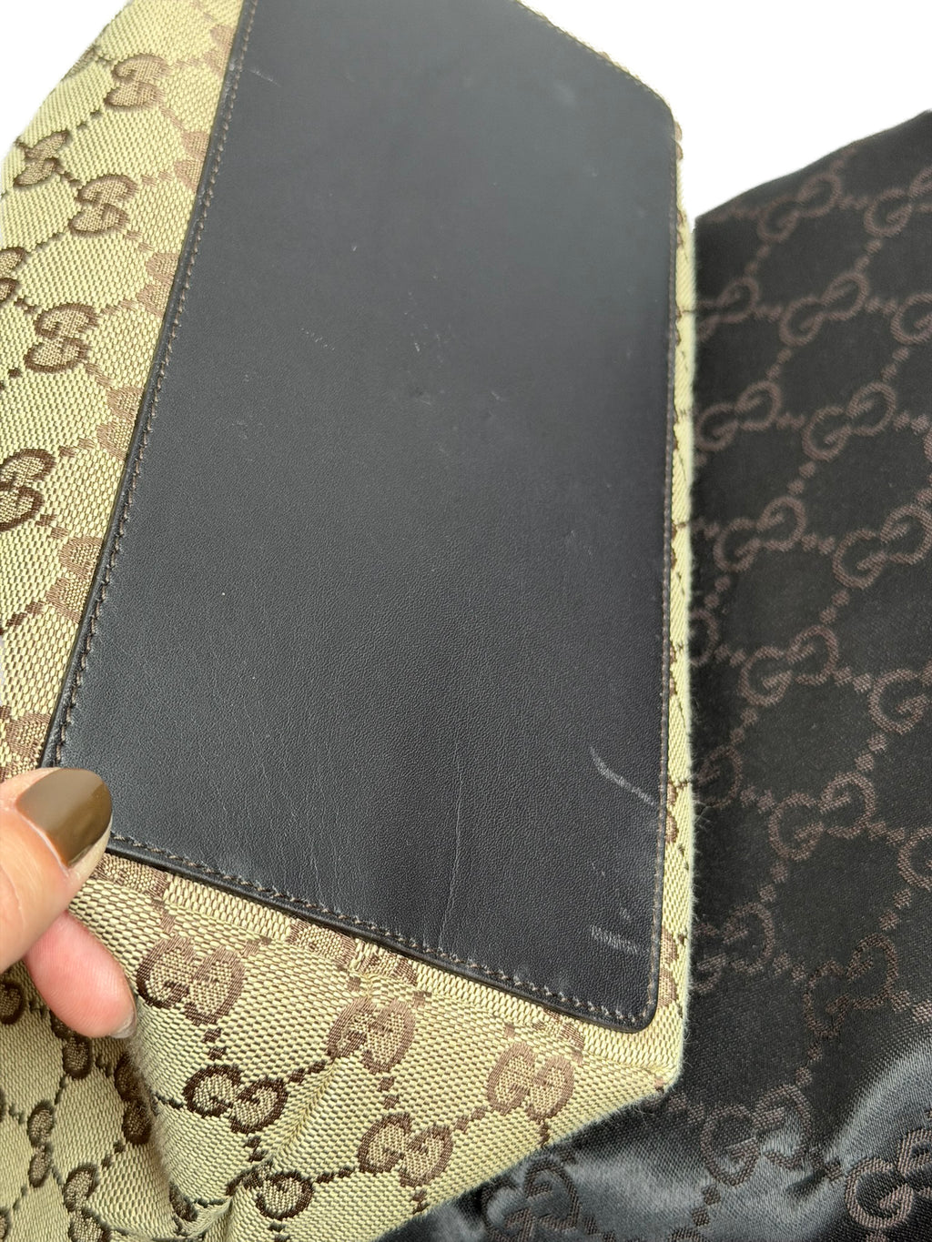 GUCCI GG Canvas Beige Tote Bag