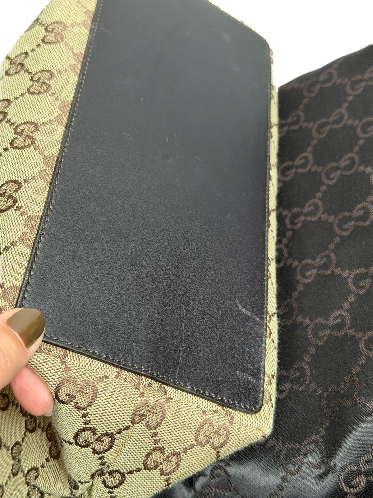 GUCCI GG Canvas Beige Tote Bag