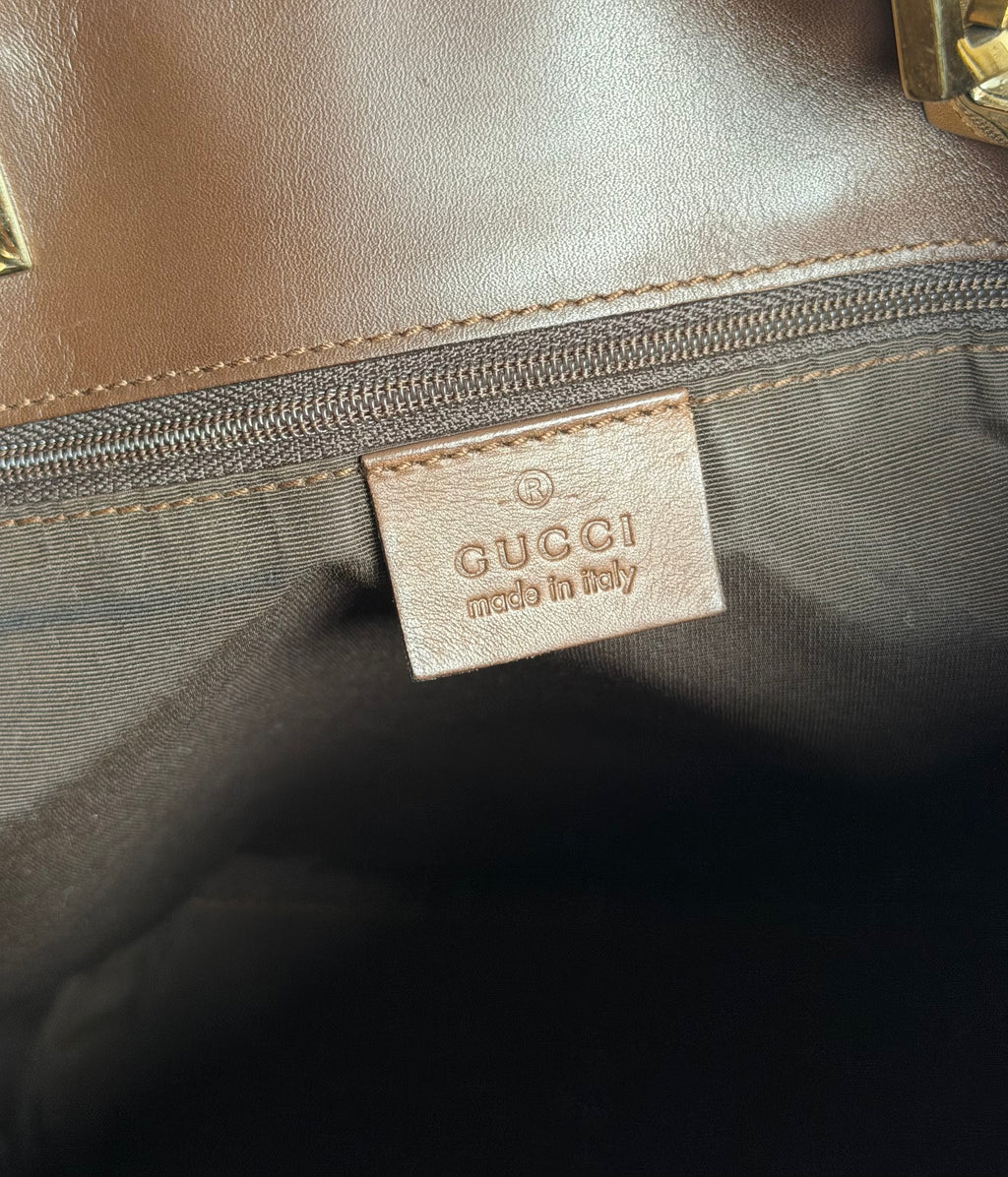GUCCI GG Canvas Mini Tote Brown