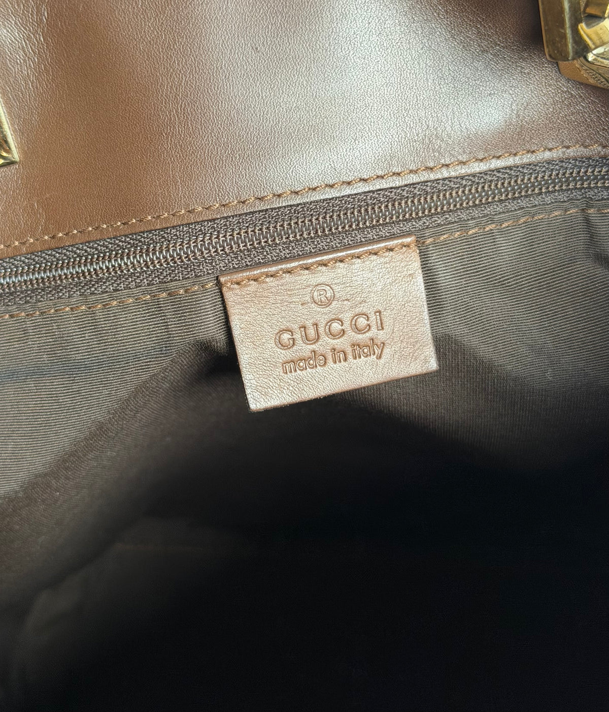 GUCCI GG Canvas Mini Tote Brown